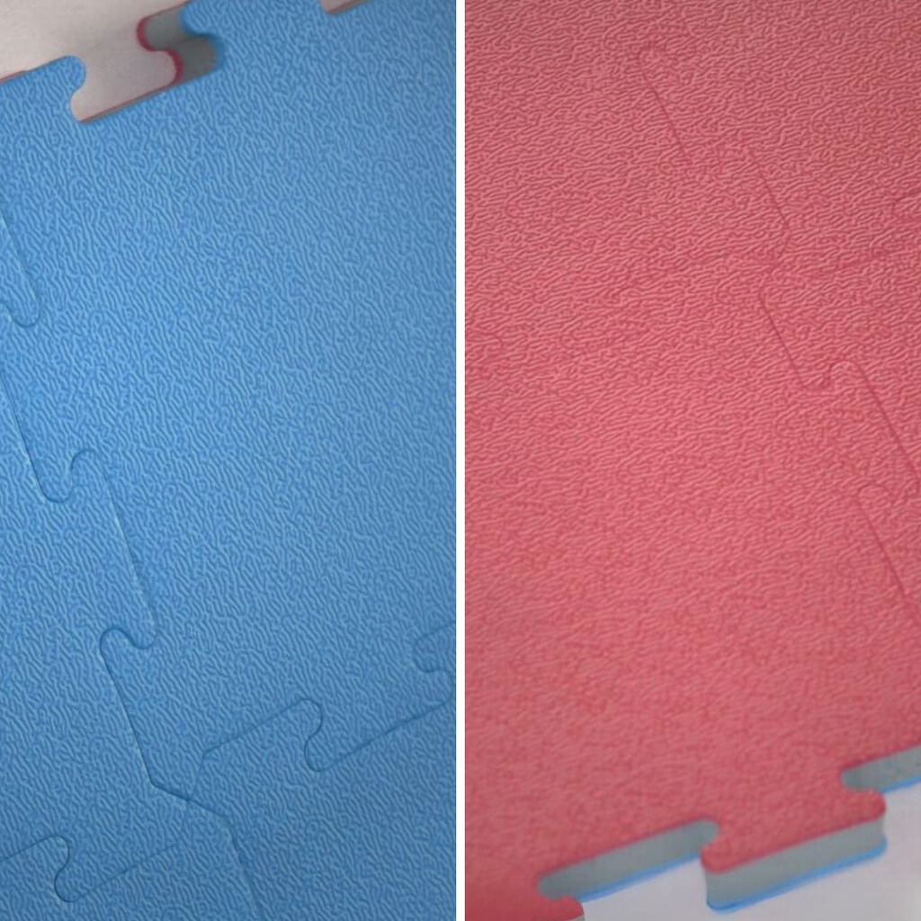 LÁMINAS DE TATAMI AZUL/ROJO
REVERSIBLE DE 100CM X
100CM X 2,5CM DE ESPESOR D55PRO
